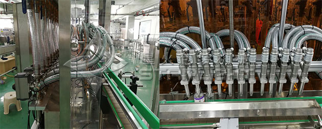 瓶裝耦合劑灌裝機(jī)生產(chǎn)線細(xì)節(jié)圖