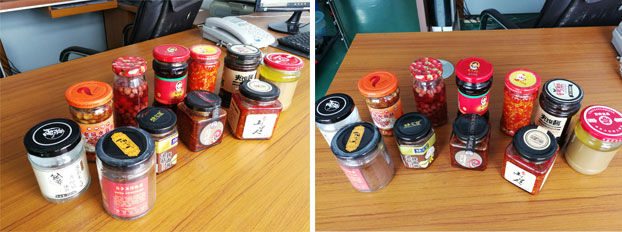 小型辣椒醬灌裝機(jī)樣品