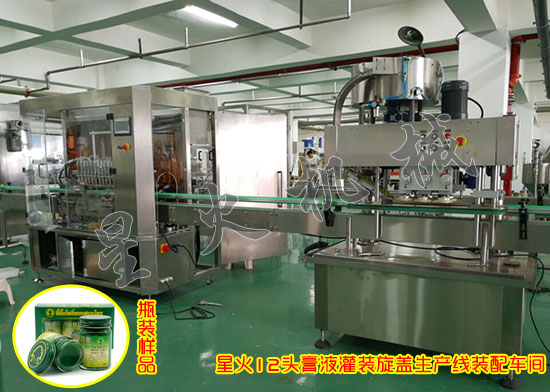 12頭膏液灌裝旋蓋生產(chǎn)線/膏液體灌裝旋蓋生產(chǎn)線