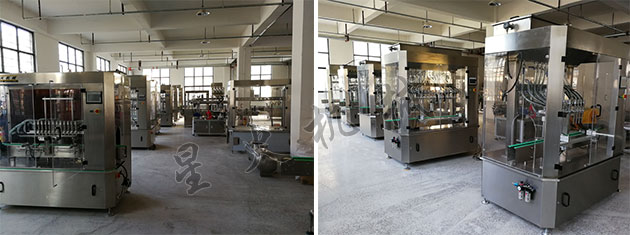 星火自動化花生油灌裝線生產(chǎn)設備車間展示