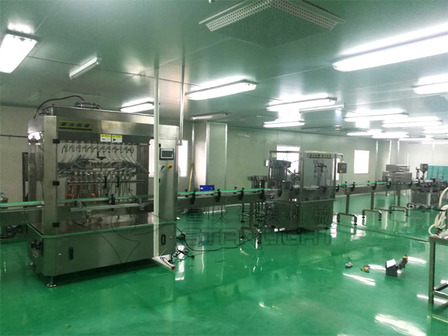 星火自動液體獸藥灌裝機生產(chǎn)線展示