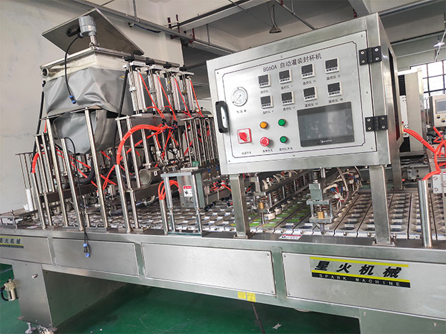 星火熟食鋁箔盒封口機(jī)設(shè)備展示