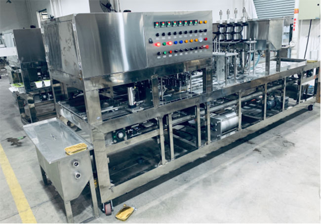 星火鋁箔盒灌裝封口機(jī)設(shè)備展示