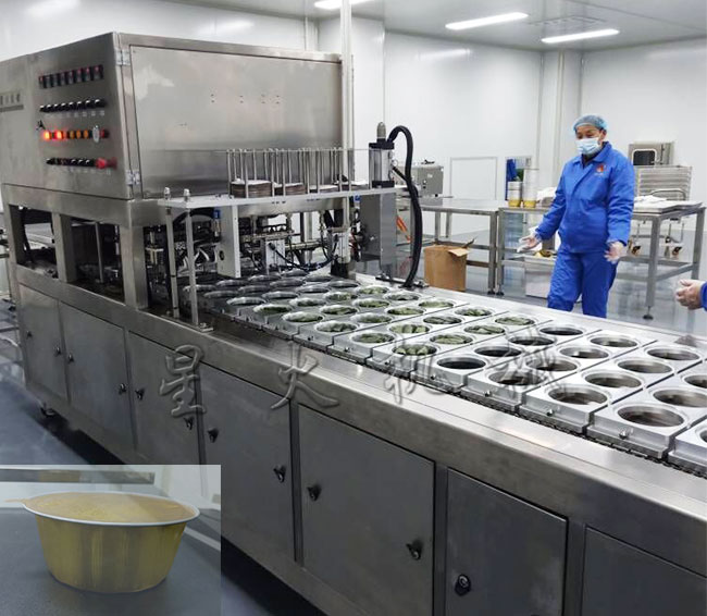 鋁箔碗預制菜封口包裝機設備展示